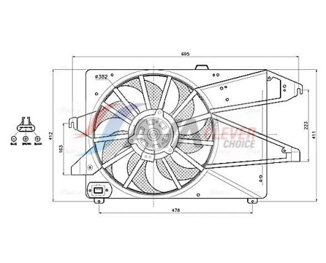 Cooling fan FD7713 Ava Quality Cooling