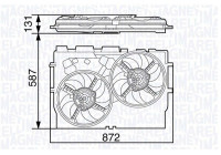 Cooling fan MTC582AX Magneti Marelli