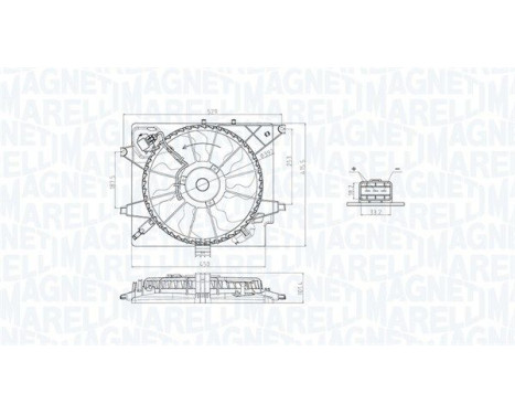 Cooling fan MTC789AX Magneti Marelli