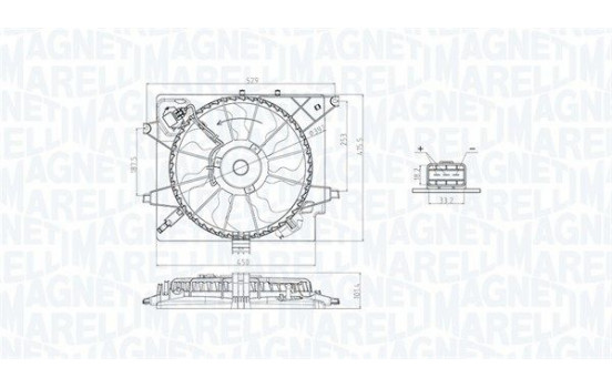 Cooling fan MTC789AX Magneti Marelli