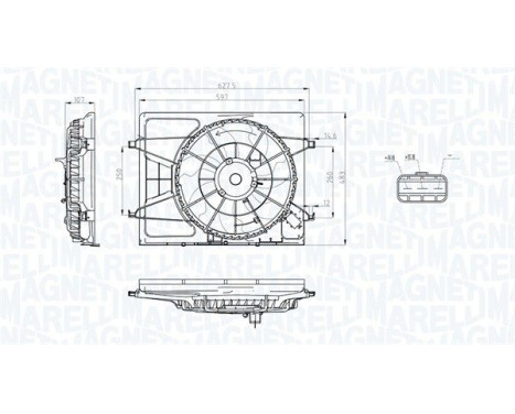 Cooling fan MTC796AX Magneti Marelli