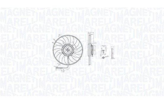 Cooling fan MTC848AX Magneti Marelli