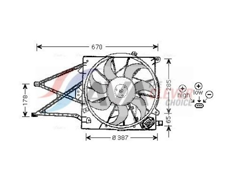 Cooling fan OL7509 Ava Quality Cooling