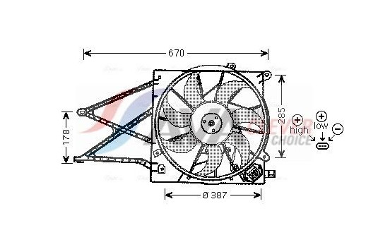 Cooling fan OL7524 Ava Quality Cooling
