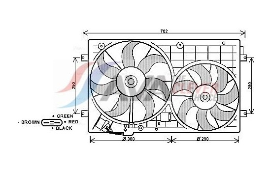 Cooling fan VN7528 Ava Quality Cooling