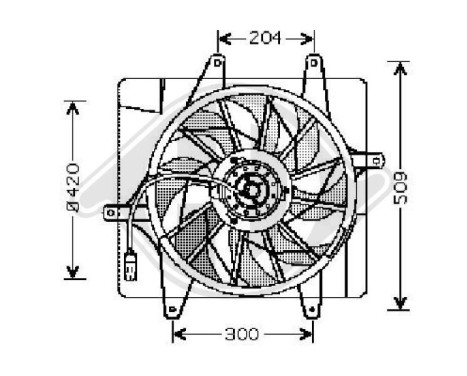 Cooling fan wheel 2605001 Diederichs, Image 2