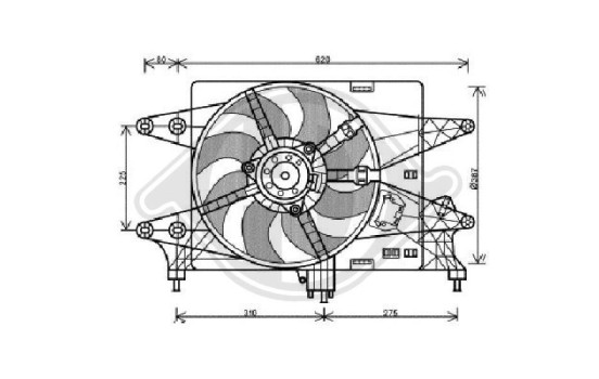 Cooling fan wheel 3485115 Diederichs
