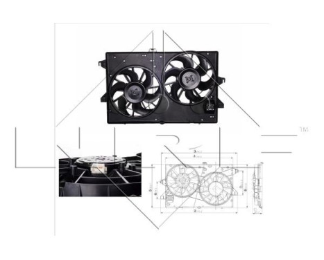 Cooling fan wheel 47000 NRF