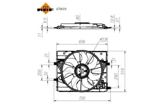 Cooling fan wheel 470019 NRF, Image 5