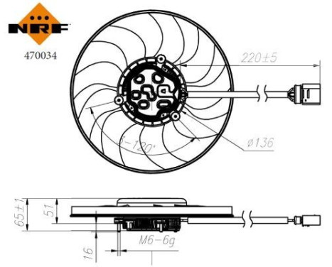 Cooling Fan Wheel 470034 NRF, Image 6