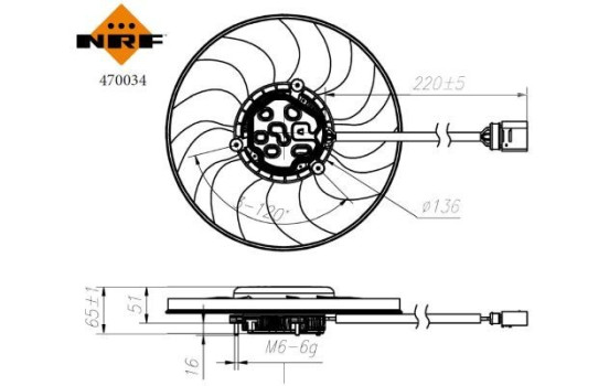 Cooling Fan Wheel 470034 NRF