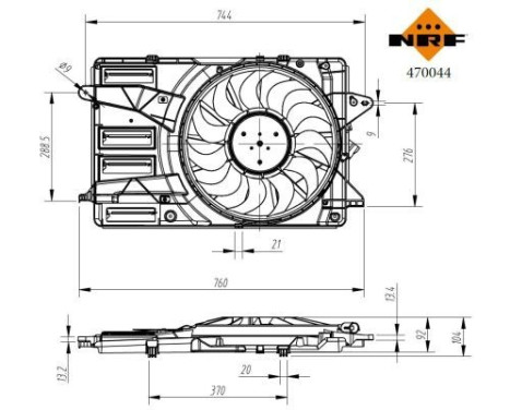 Cooling fan wheel 470044 NRF, Image 5
