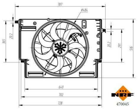 Cooling Fan Wheel 470045 NRF, Image 3