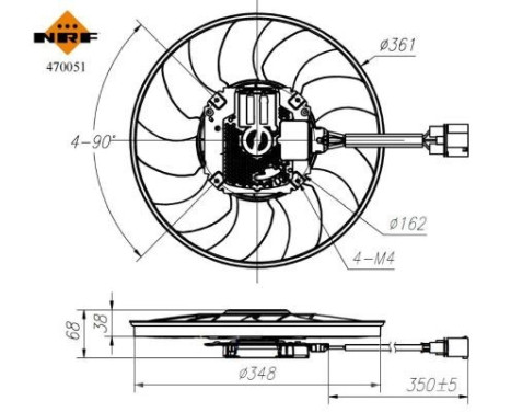 Cooling fan wheel 470051 NRF