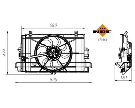 Cooling fan wheel 470068 NRF, Image 5