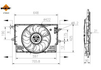 Cooling fan wheel 470069 NRF