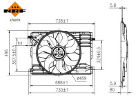 Cooling fan wheel 470070 NRF