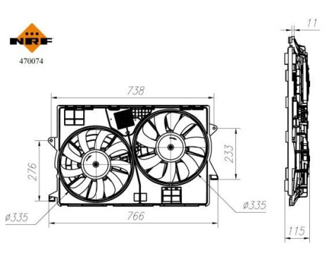 Cooling fan wheel 470074 NRF