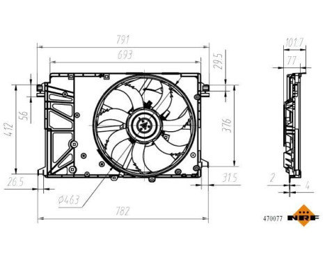 Cooling fan wheel 470077 NRF, Image 5