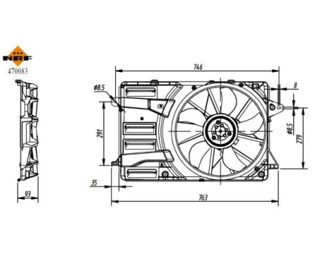 Cooling fan wheel 470083 NRF, Image 5