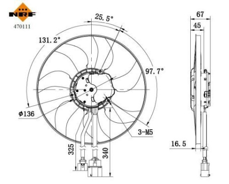 Cooling fan wheel 470111 NRF