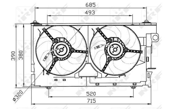 Cooling fan wheel 47030 NRF
