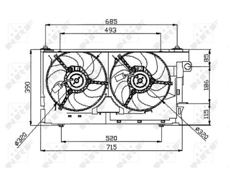 Cooling fan wheel 47050 NRF, Image 2