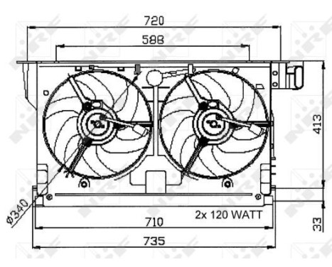 Cooling fan wheel 47051 NRF, Image 4