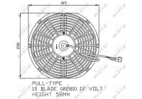 Cooling fan wheel 47060 NRF