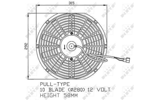 Cooling fan wheel 47060 NRF