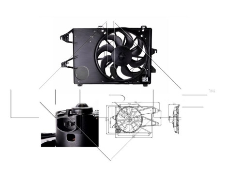 Cooling fan wheel 47260 NRF