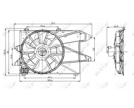 Cooling fan wheel 47260 NRF, Image 2