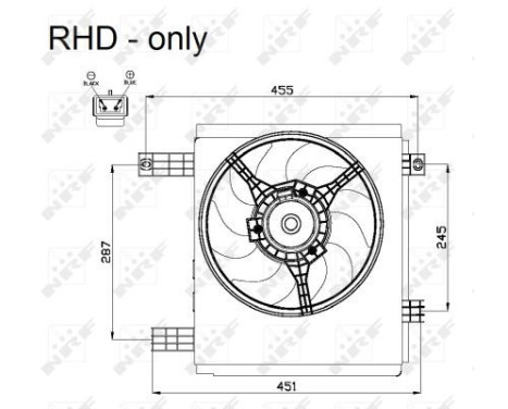 Cooling fan wheel 47447 NRF, Image 3