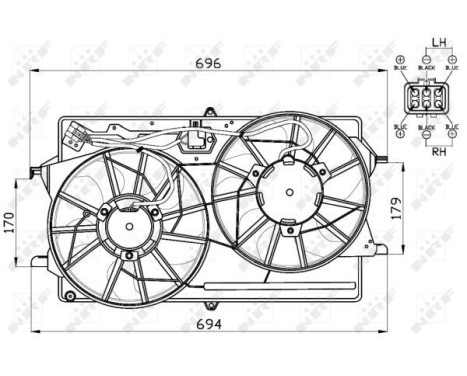 Cooling fan wheel 47453 NRF, Image 3