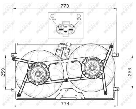 Cooling fan wheel 47464 NRF, Image 3