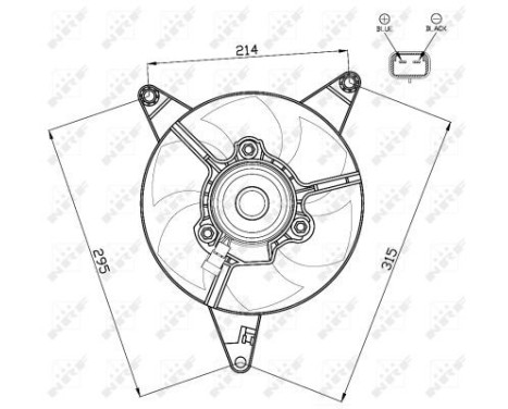 Cooling fan wheel 47498 NRF, Image 3