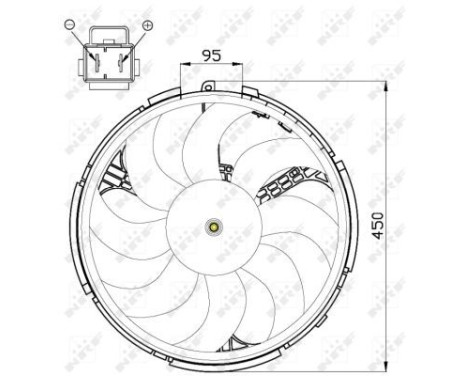 Cooling fan wheel 47506 NRF, Image 3