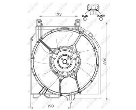 Cooling fan wheel 47528 NRF, Image 3