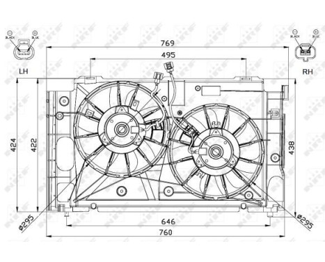 Cooling fan wheel 47568 NRF, Image 4