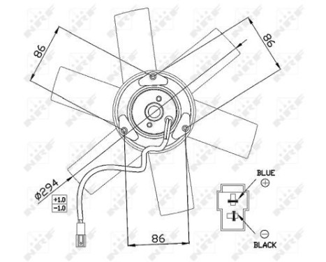 Cooling fan wheel 47657 NRF, Image 3