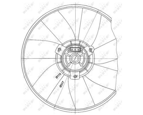 Cooling fan wheel 47660 NRF