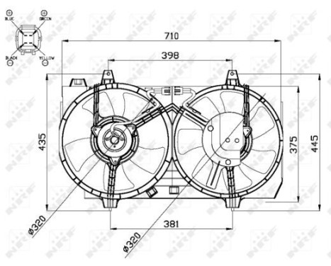 Cooling fan wheel 47667 NRF, Image 2