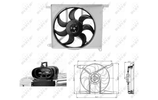 Cooling fan wheel 47686 NRF