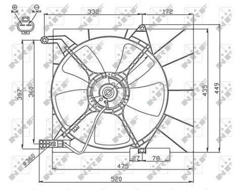 Cooling fan wheel 47751 NRF, Image 2