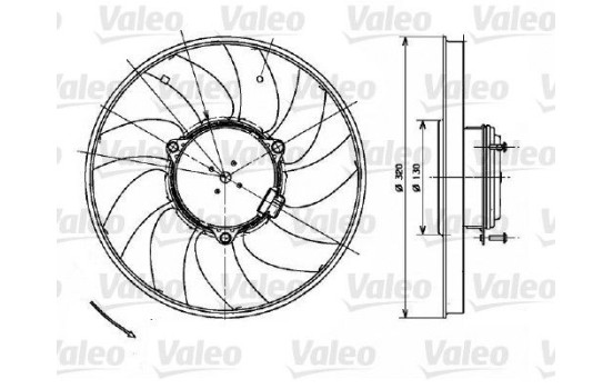 Cooling fan wheel 696083 Valeo