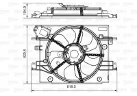 Cooling fan wheel 696880 Valeo