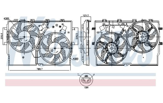 Cooling fan wheel 850001 Nissens