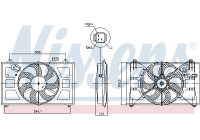 Cooling fan wheel 850053 Nissens