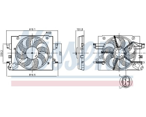 Cooling fan wheel 850064 Nissens