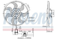 Cooling fan wheel 850070 Nissens